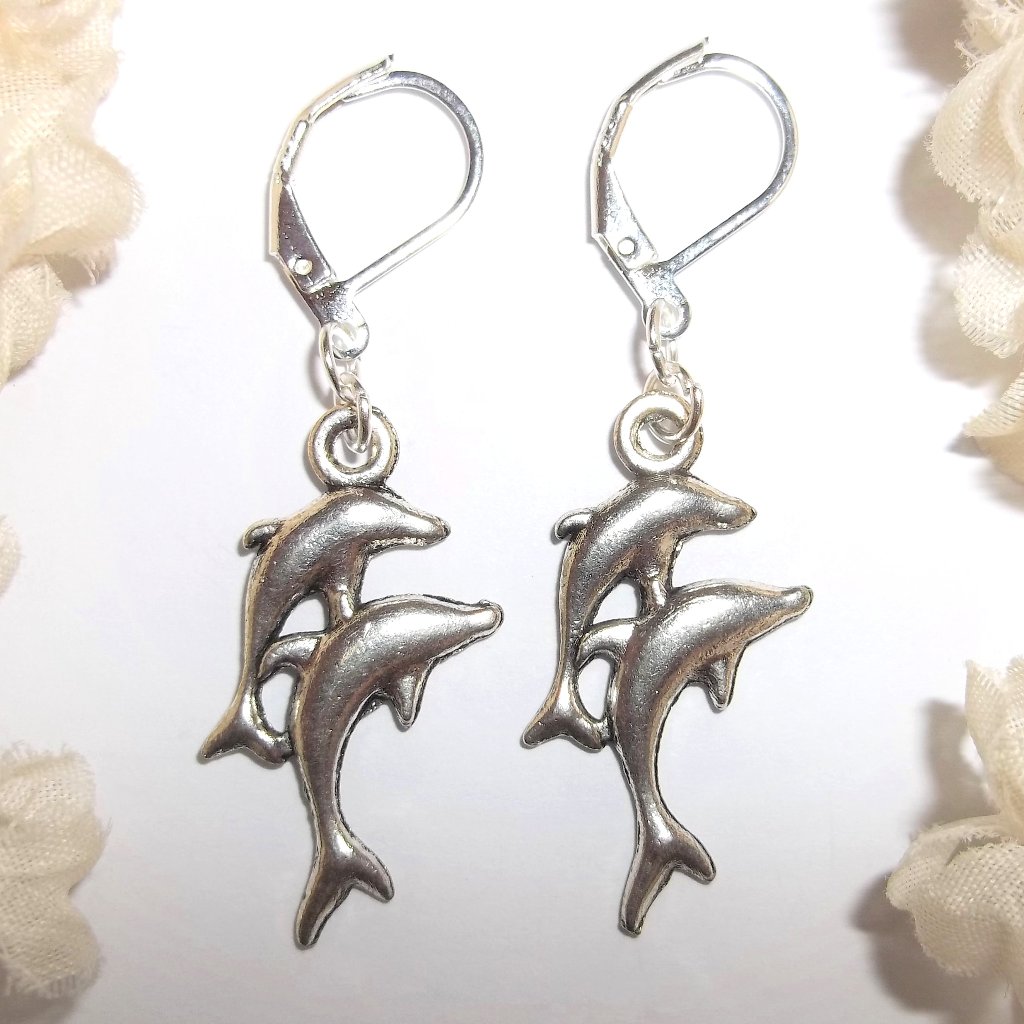 Earrings Dolphin Earrings Silver Dolphin Earrings Dolphin Jewelry Gift 8013